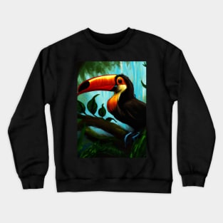 Toucan in Jungle Crewneck Sweatshirt